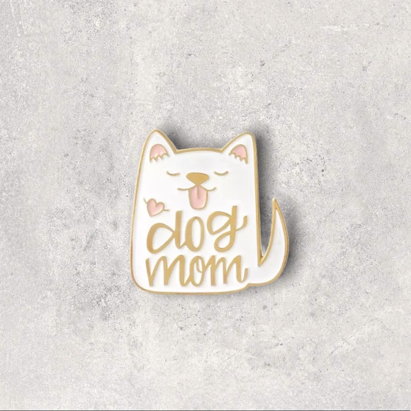 Jewelry - NEW Dog Mom Pet Enamel Pin Brooch